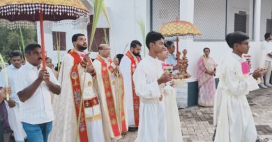 തുടങ്ങനാട് സെൻറ് തോമസ് ഫൊറോന ദൈവാലയത്തിൽ ഭക്തിസാന്ദ്രമായി ഓശാന തിരുനാൾ ആചരിച്ചു